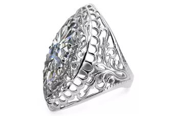 Artesanía vintage Anillo Circón Plata de ley 925 vrc090s